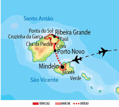 Carte de voyage au Cap Vert