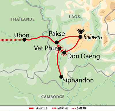 Carte de voyage au Laos