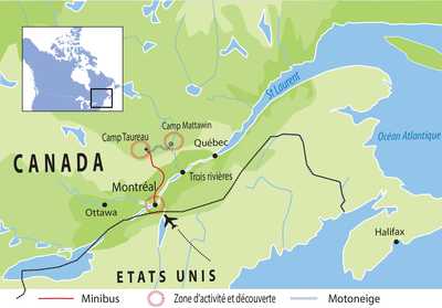 Carte de voyage Canada, circuit UCAMA1