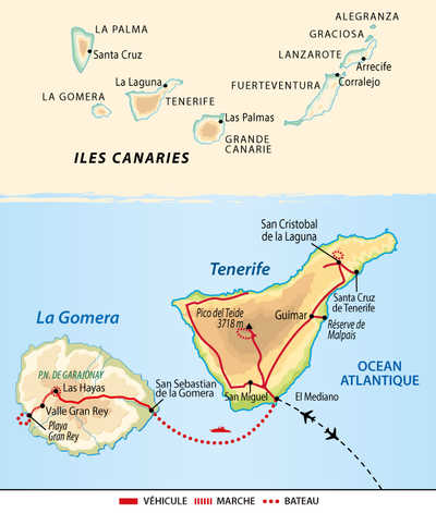 Carte des Canaries