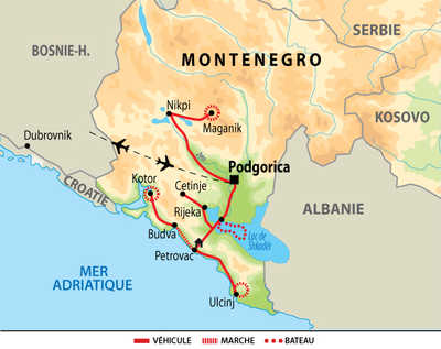 Carte du circuit en Adriatique