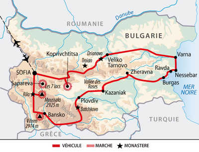 Carte du grand tour bulgare