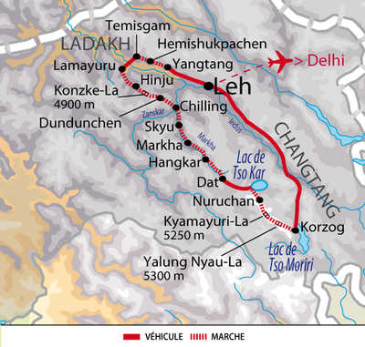 Carte du programme ILADGT en Inde Himalayenne