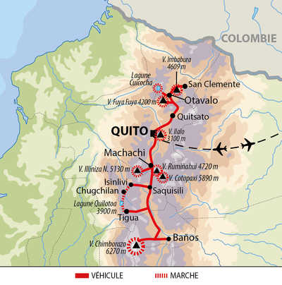 carte du voyage en Equateur UEQVO1