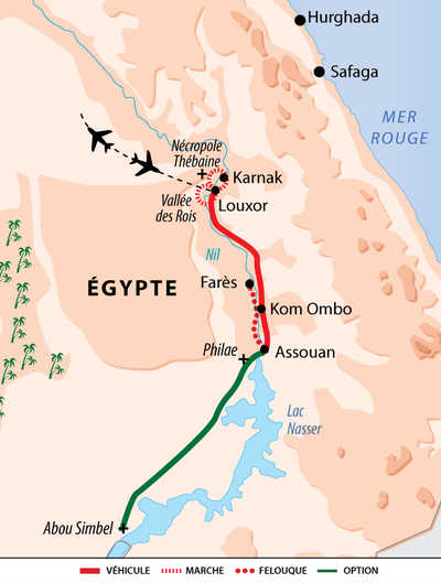 Carte Egypte - Immersion sur les berges du Nil PELXR