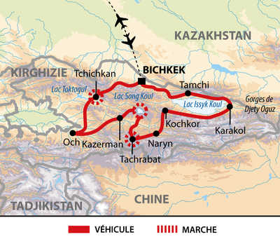 Carte Grande découverte nomade sur la route de la soie AKIRGT