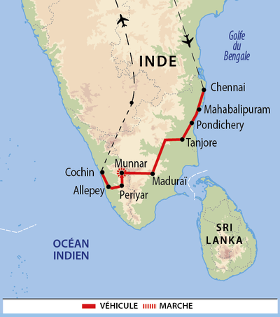Carte Inde du Sud