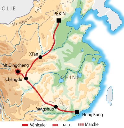 Carte itinéraire circuit ACHIGO