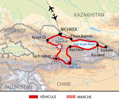 Carte itinéraire circuit AKIRLACIND