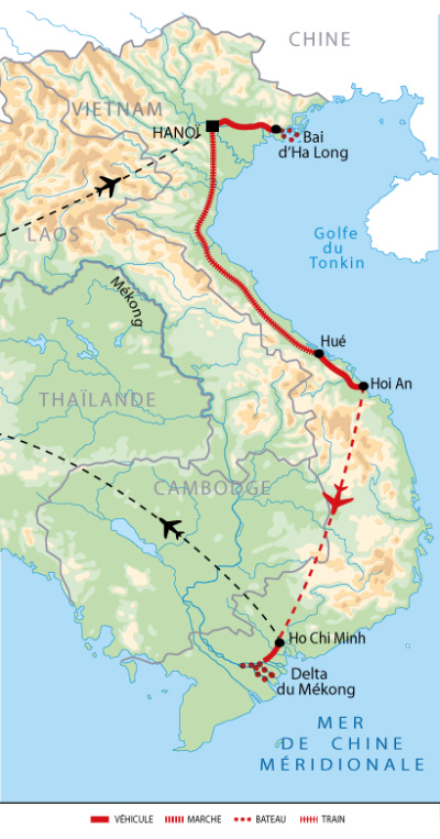Carte itinéraire circuit AVIGO