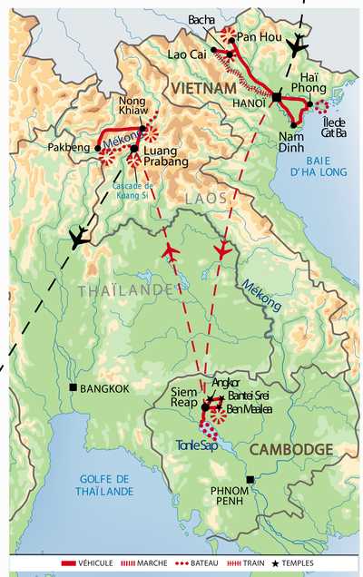Carte itinéraire circuit AVILAC