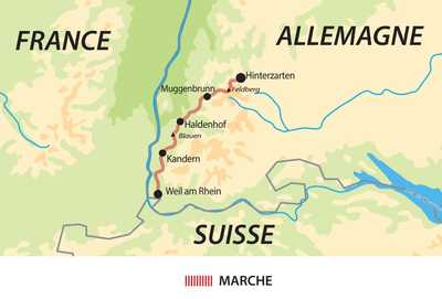 Carte itinéraire circuit EALFORLIB Allemagne