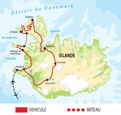 Carte itinéraire circuit EISLD11 Islande