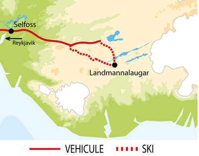 Carte itinéraire circuit EISLSK4 Islande