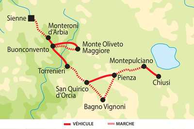 Carte itinéraire circuit EITOSCLIB Italie