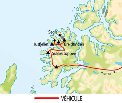 Carte itinéraire circuit ENOR3 Norvège