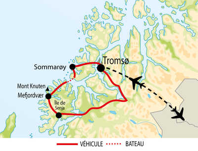 Carte itinéraire circuit ENORAB Norvège
