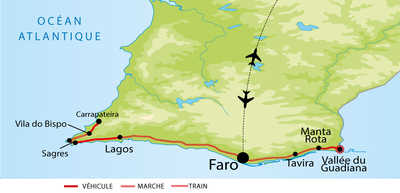 Carte itinéraire circuit EPALGARV 2026 Portugal
