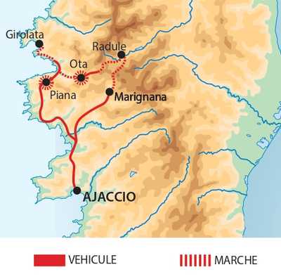 Carte itinéraire circuit FCORMARE