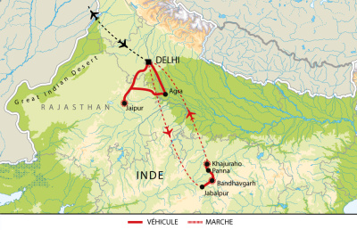 Carte itinéraire circuit IRASAFIND