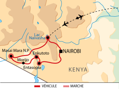 Carte itinéraire circuit KKTMASIND