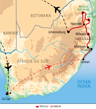 Carte itinéraire circuit QAFSIND 2026