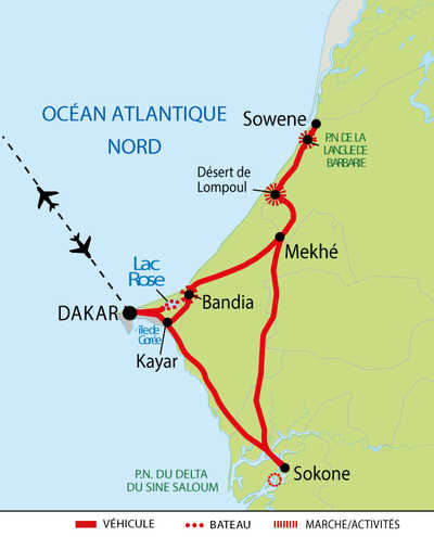 Carte itinéraire circuit QSEDECFIT 2026