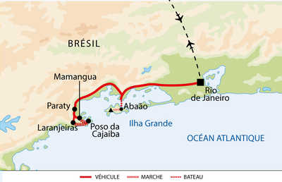 Carte itinéraire circuit UBRIO Brésil 2026