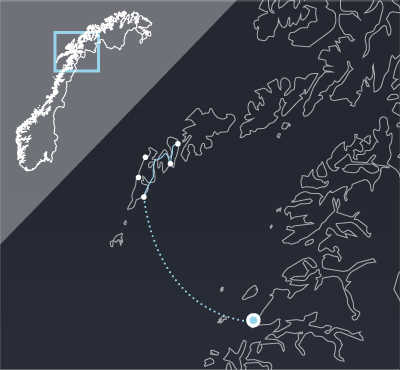 Carte itinéraire voyage en Norvège