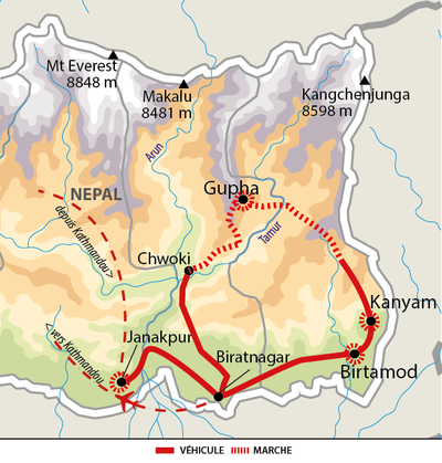 Carte Népal