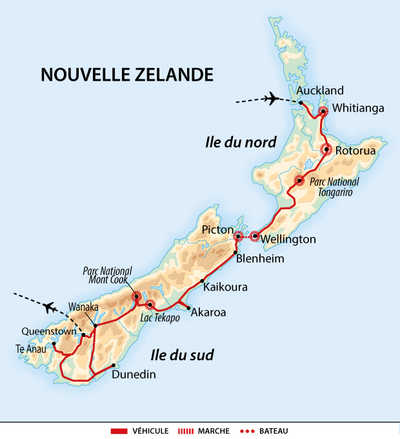 Carte Nouvelle-Zélande OZR21IND
