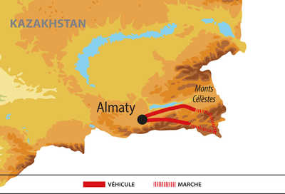 Carte trek dans les Monts Célèstes