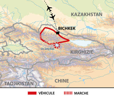 Carte trek en Kighizie