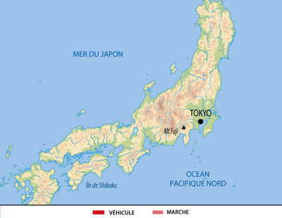 Carte vierge du Japon