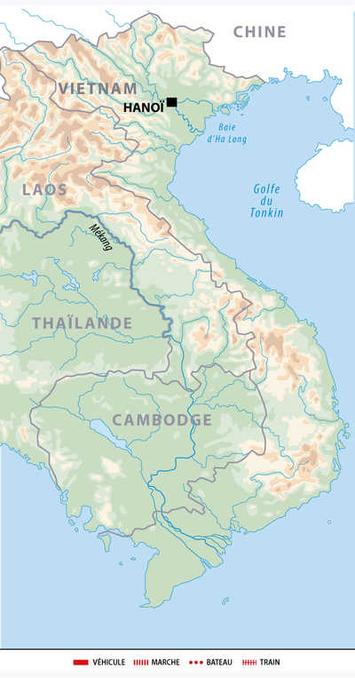 carte vierge du Vietnam