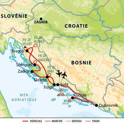 Carte voyage Croatie Best-Of