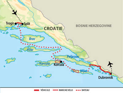 Carte voyage Croatie Liberté