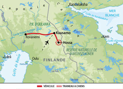 Carte : voyage famille en Finlande