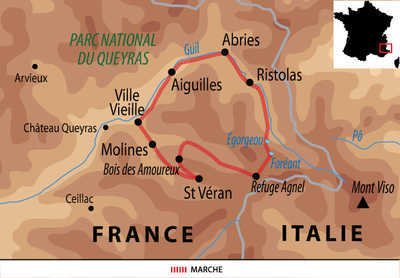 Carte voyage France Alpes Queyras Famille
