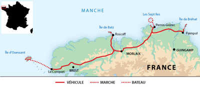 Carte voyage France Bretagne Liberte