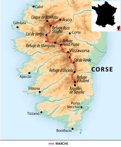Carte voyage France Corse Liberte