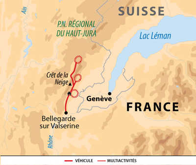 Carte voyage France Jura Multiactivites Neige