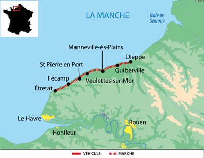 Carte voyage France Normandie Cote Albatre Liberte