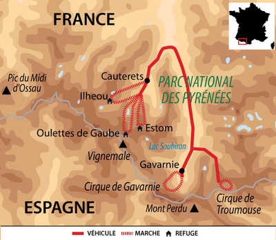 Carte voyage France Pyrénées Gavarnie Liberté 2021 uniquement