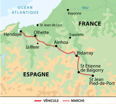 Carte voyage France Pyrenees GR10 Partie 1 Liberte