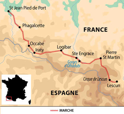Carte voyage France Pyrenees GR10 Partie 2 Liberte