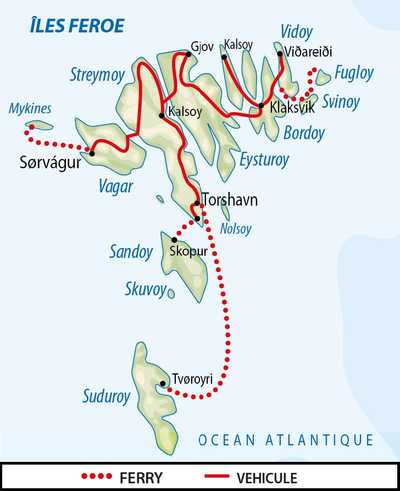 Carte Voyage Iles Féroé