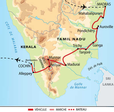 Carte voyage Inde