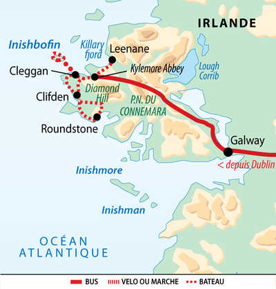 Carte voyage Irlande Liberte Velo