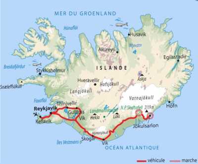 Carte Voyage Islande